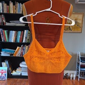 H&M Orange Knit Cropped Camisole